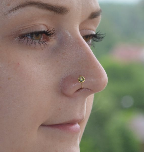 Buy 2mm White Opal Nose Stud Gold Nose Ring 18 Gauge Tragus Earring  Cartilage Earring Forward Helix Earring Nose Screw Nose Piercing Online in  India - Etsy