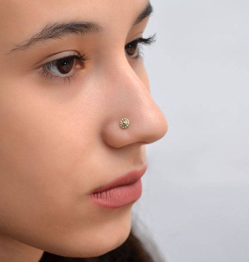 Nose ring Dainty stud earring Nose piercing jewelry Nostril stud Nose ring 20g Nose Stud Gold nose ring stud