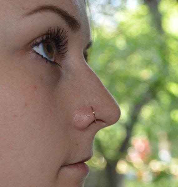 Small Nose Ring Hoop Gold Nose Stud Nose Ring Cartilage Etsy