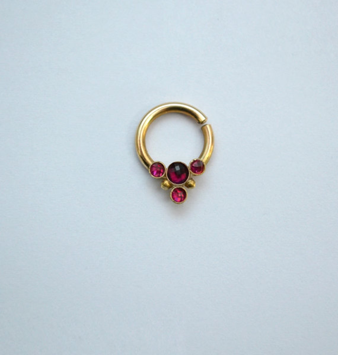 Gold Nipple Ring Ruby Nipple Piercing Tragus Jewelry Ruby Etsy UK