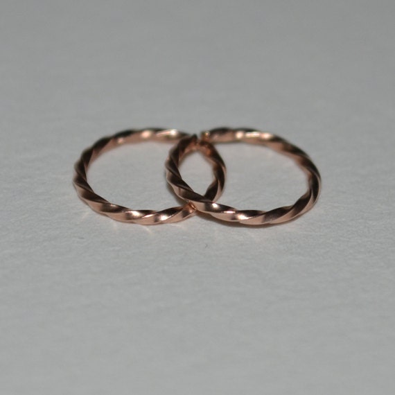 Rose Gold Nose Ring Nose piercing 20 gauge Septum jewelry | Etsy