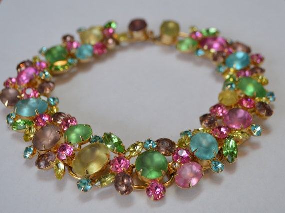 D&E Juliana Multi-colored Pastel Stone Necklace - image 2