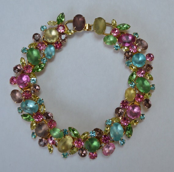 D&E Juliana Multi-colored Pastel Stone Necklace - image 3