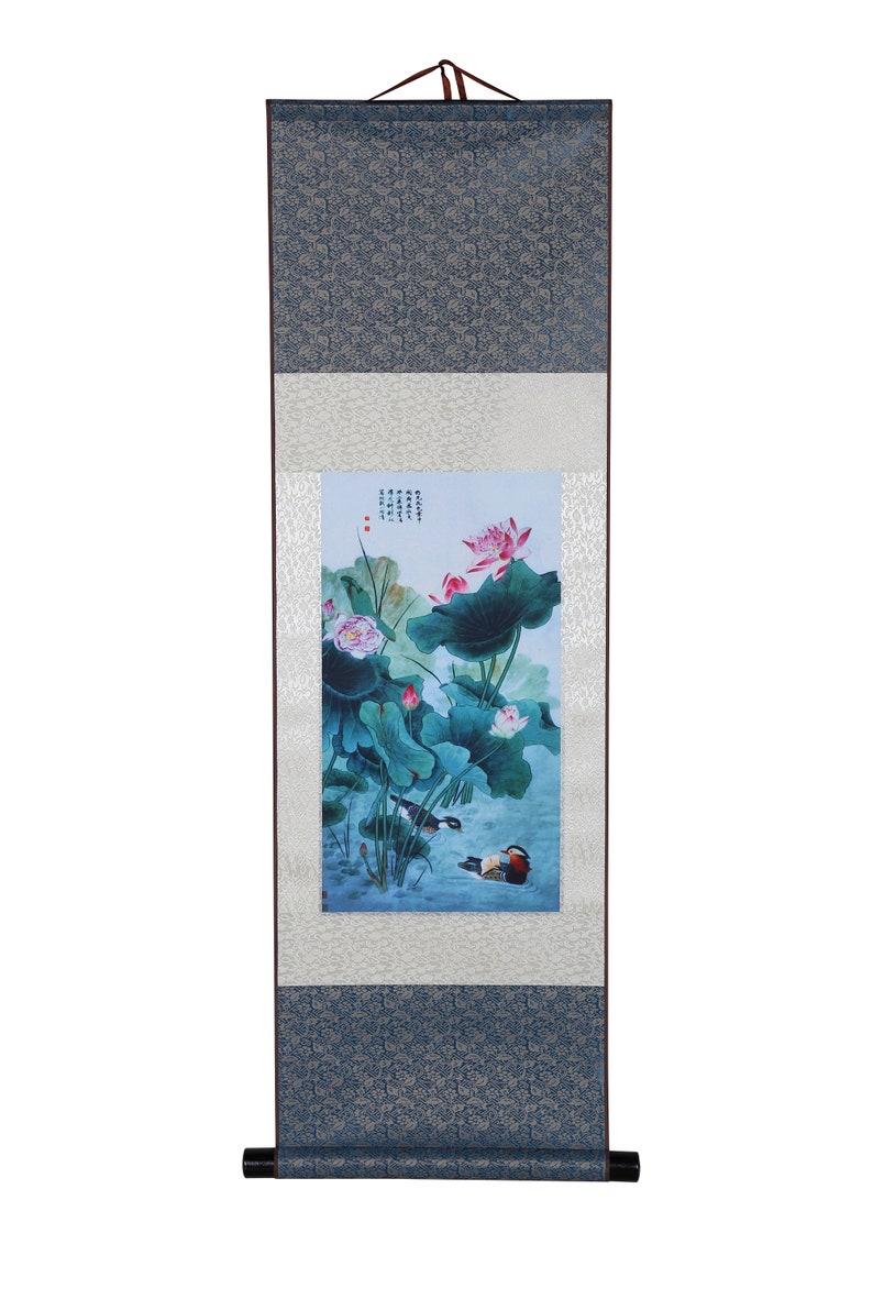 Art Asian Wall Scroll Silk Chinese Painting Oriental Wall Etsy