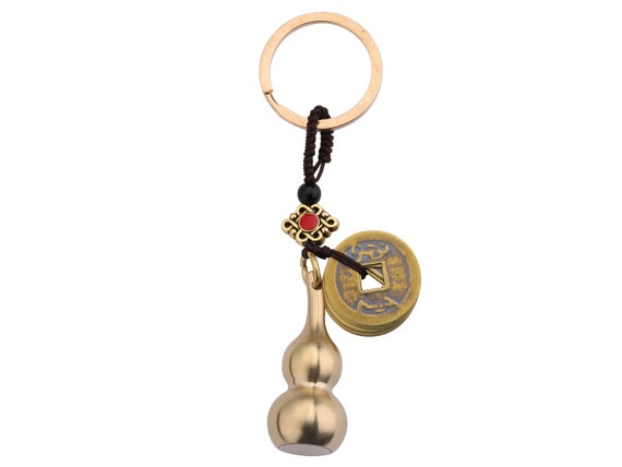 Brass Metal Wu Lou Carved with Chinese Coins Brass Metal Wu Lou Carved with Chinese Coins