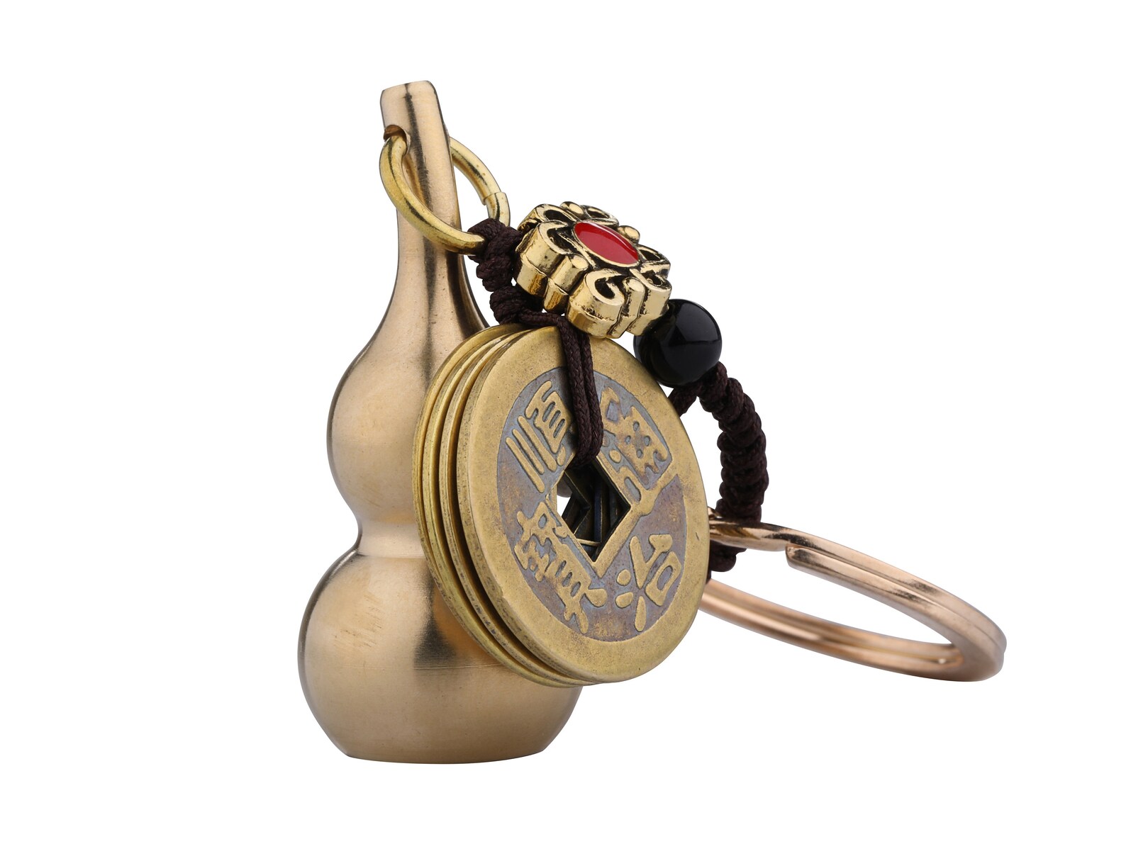 Feng Shui Chinese Coins With Brass Gourd Wu Lou Hu Lu Lou Etsy