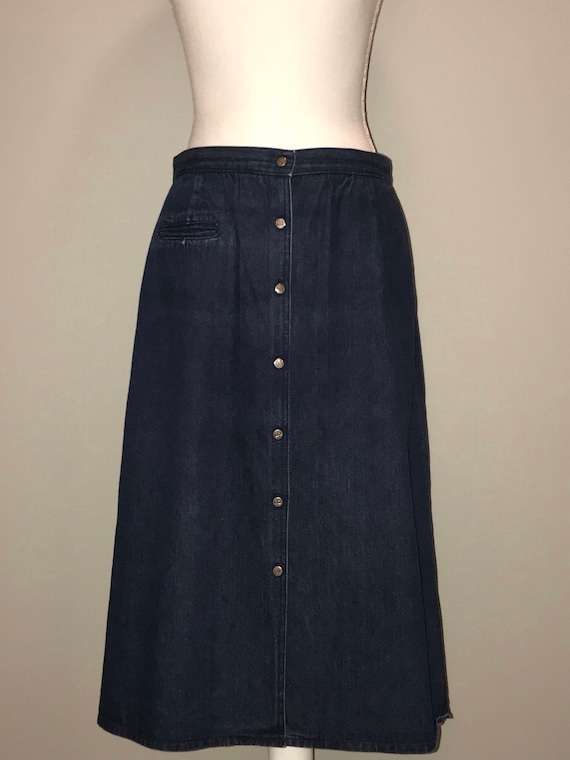 VTG 90's A Line Denim Skirt / size 14 / by Liz Cl… - image 1