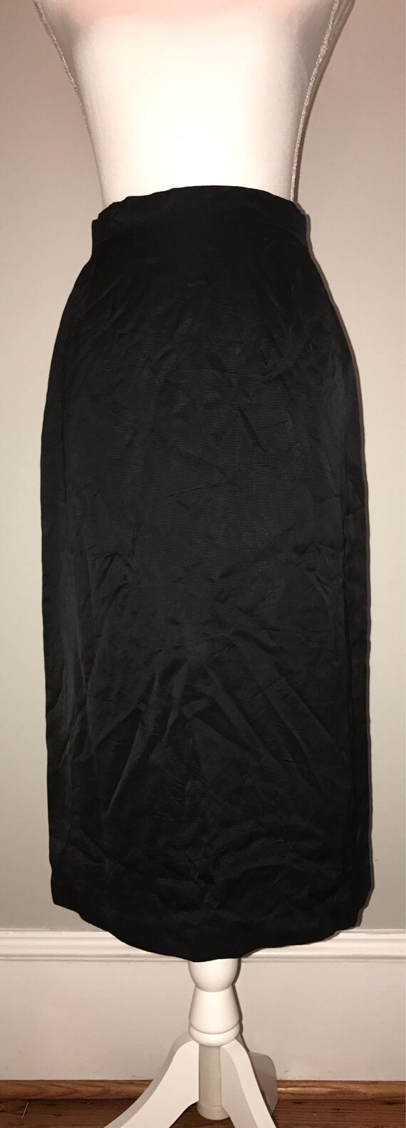 Vintage 80's Black Pencil Skirt / size 36 (US 6) /