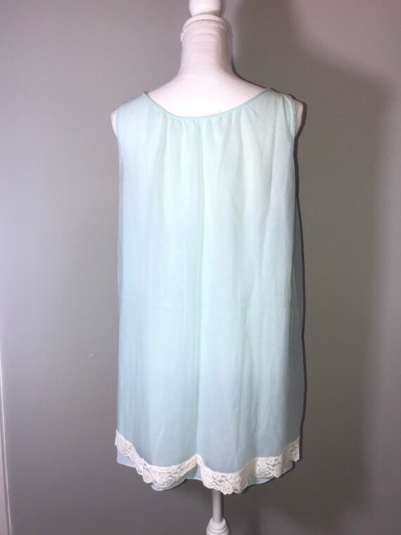 Vintage 60's Ice Blue Baby Doll Lingerie / size m… - image 3