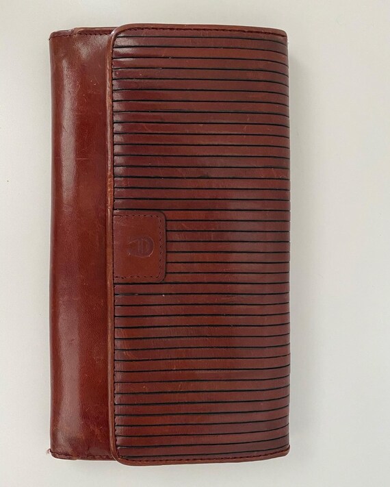VTG 80's Oxblood Trifold Wallet / By Aigner - image 3