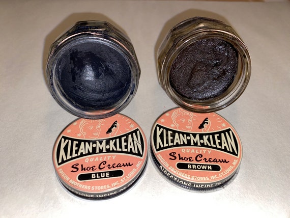 VTG 50's Klean M. Klean Blue or Brown Shoe Cream … - image 4