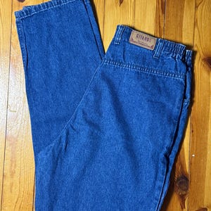 VTG 80&#39;s Dark Wash Taper Leg Jeans / size 16 tall / by Gitano Jeanswear