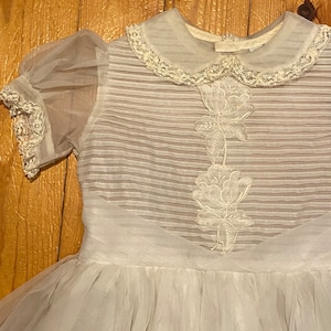 VTG 50's White Nylon and Lace Child's Dress and Under Dress / size 3T / by Claire Schwartz Original
