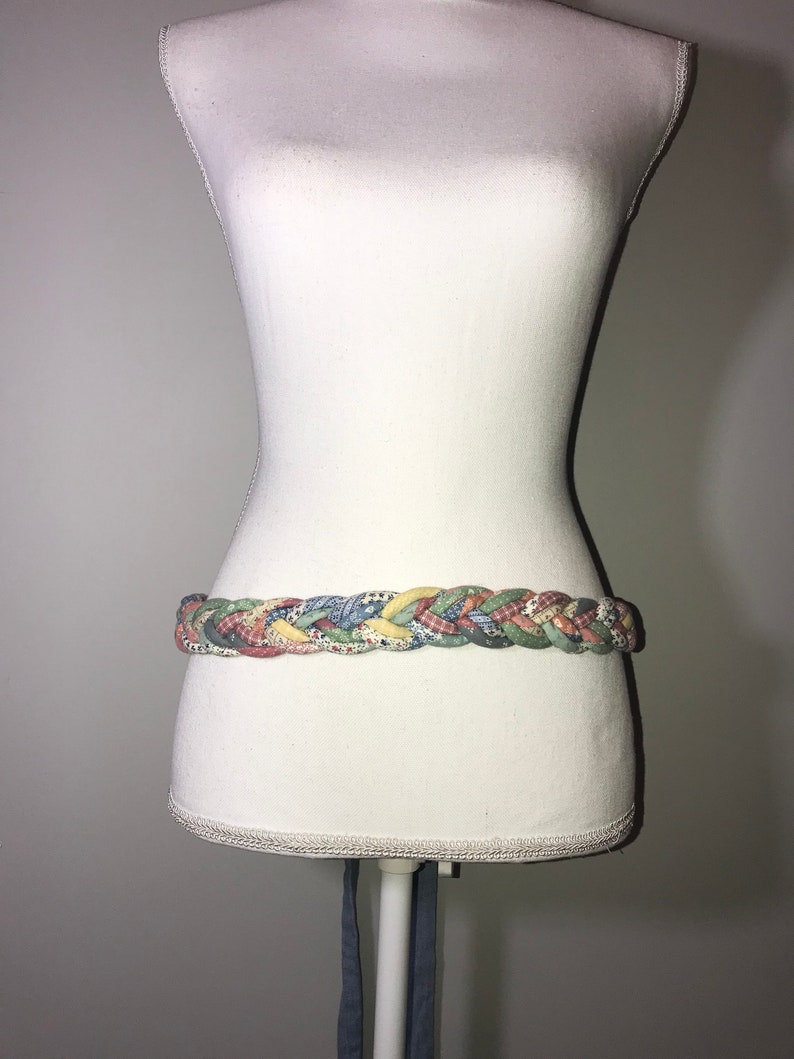 Vintage 90/'s Fabric Braided Belt 87 long