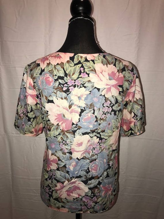 Vintage 1980's Floral Top / size 7/8 / by Sag Har… - image 2