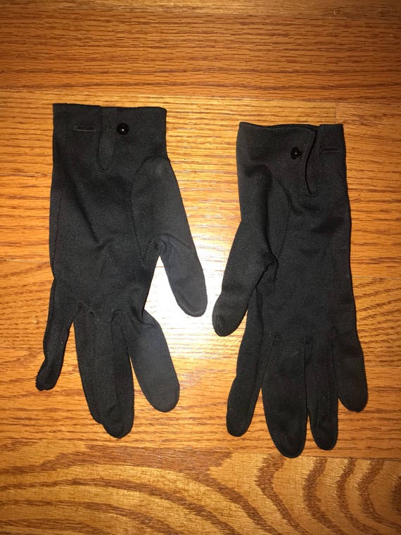 VTG 50's Black Gloves - image 3