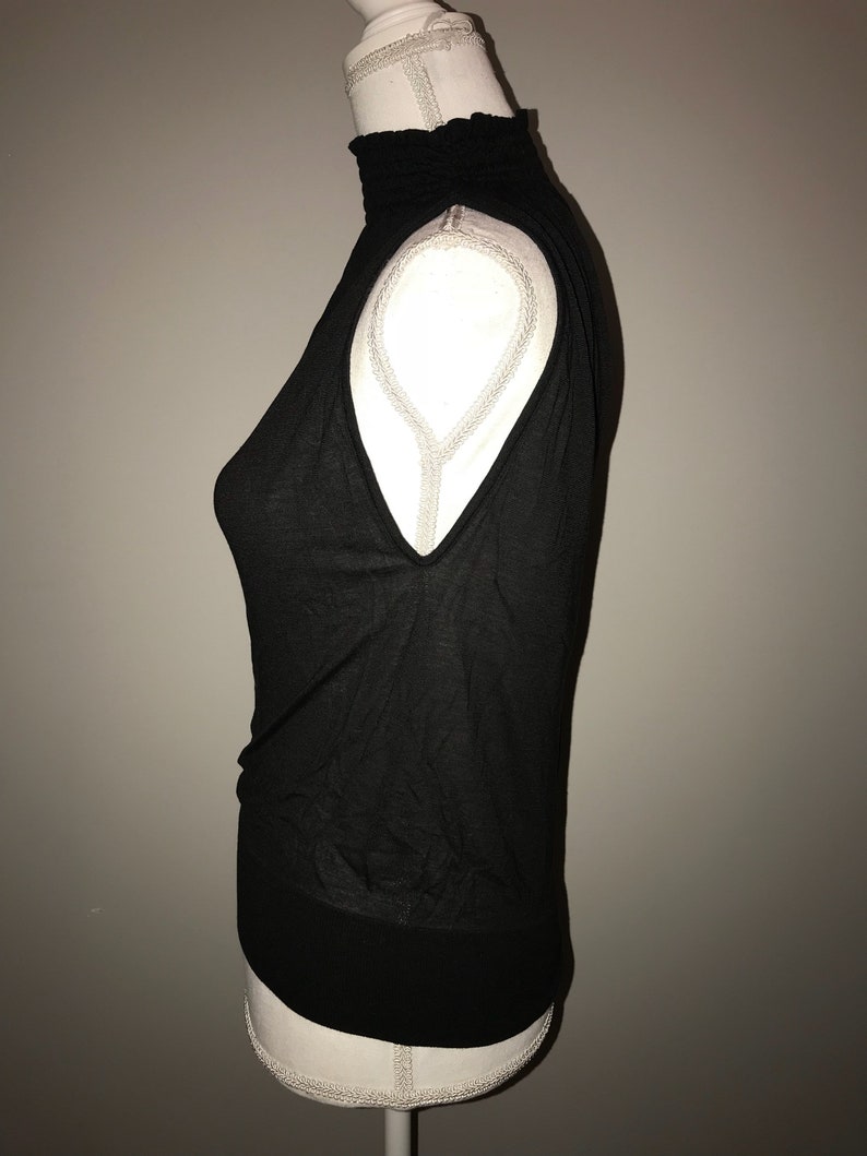 Vintage 90's Black Sleeveless Turtleneck Too / Size One Etsy