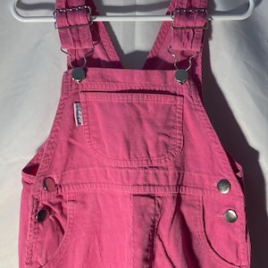 VTG 90’s Children&#39;s Pink Corduroy Overalls / size 4T / by The Bailey Boys, St. Simon’s Island GA