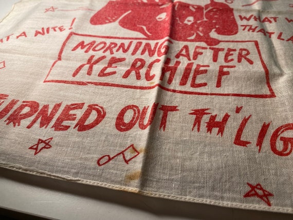 VTG 50's Kerchief / Bandana Morning After with Re… - image 5