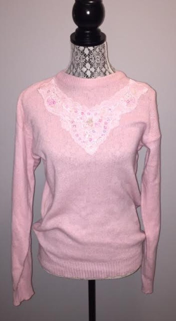vintage pink sweater