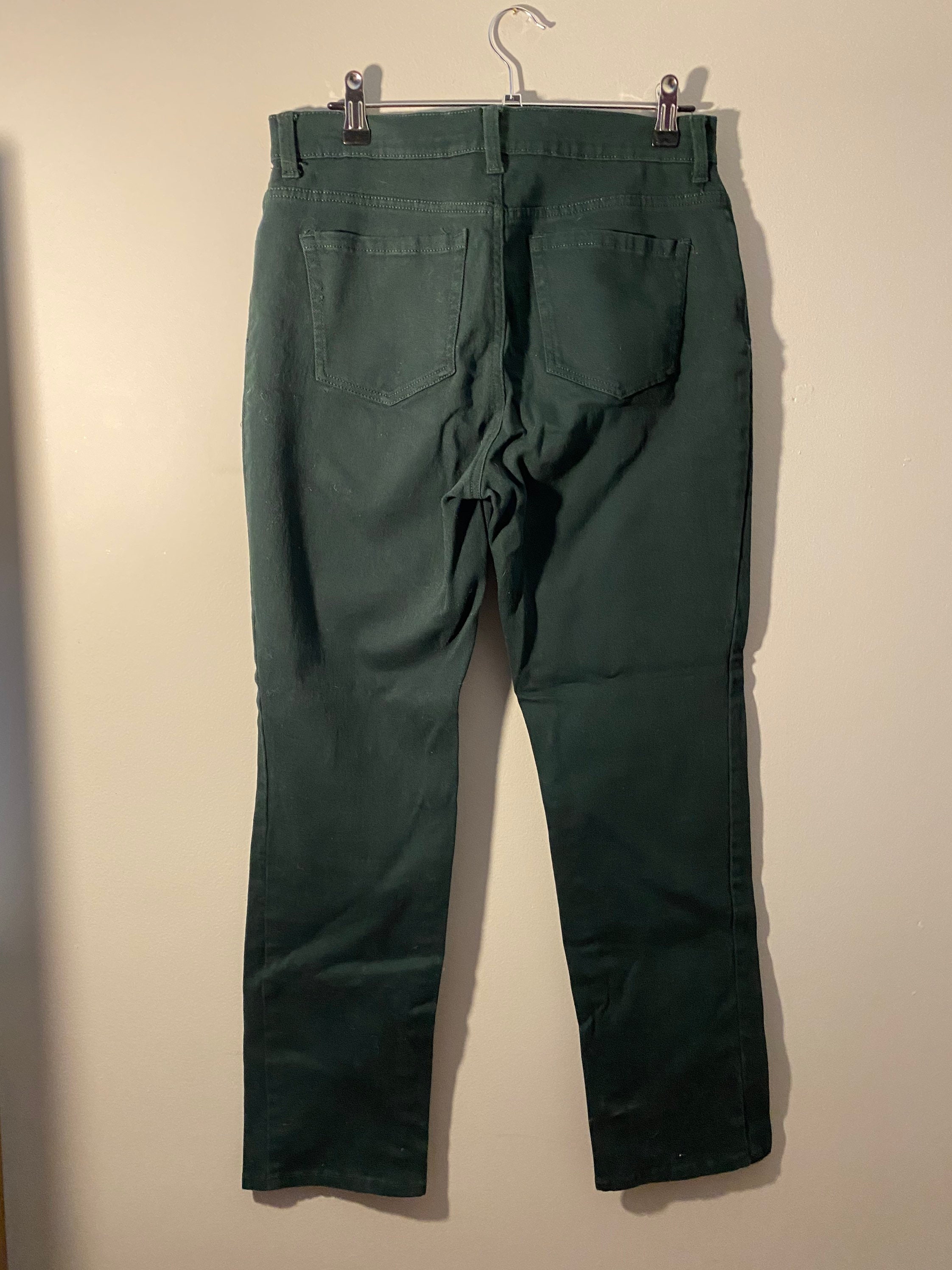 Vintage 80's Hunter Green Jeans / talla 8p / por Gloria Vanderbilt