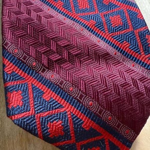 VTG 70's Bordeaux Seidenkrawatte / von Christian Dior