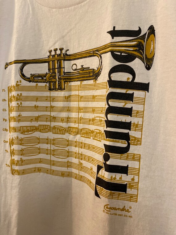 VTG 1990's Trumpet T-shirt / size medium / Jerzee… - image 2