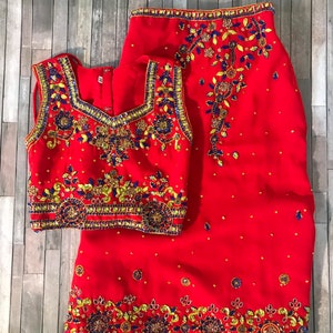 Vintage Traditional Indian Top and Skirt / size 20
