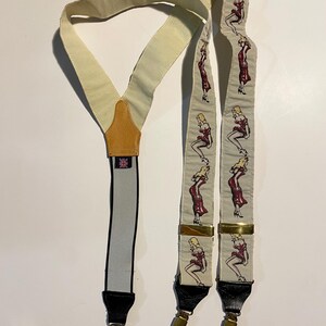 VTG Ribbon Conversational Suspenders with Pinup Girls / by Thurston London