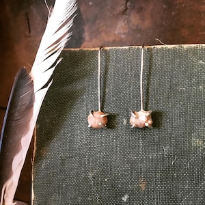 Pebble Drop Earrings // Sterling Silver // Found Raw Stone // Minimal Earrings