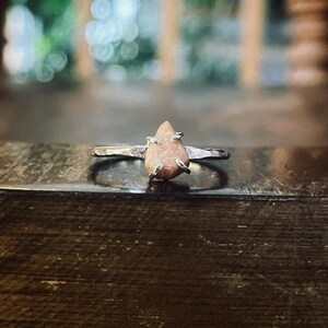 Pebble Ring // Sterling Silver // Found Raw Stone // Minimal Ring