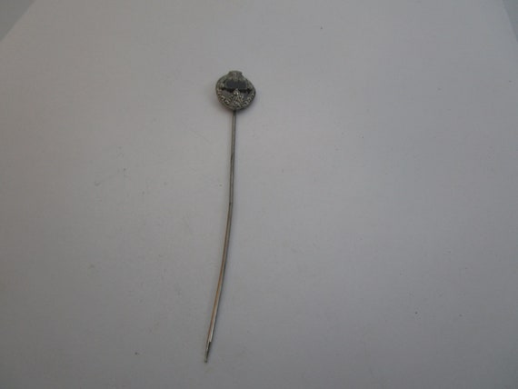 Antique Victorian Silver & Enameled Fancy Stickpin - image 1