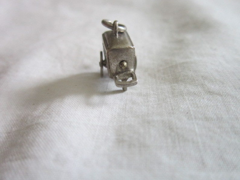 Vintage Sterling Silver RARE Love Spinner Hurdy Gurdy You, only you, and you again Mechanical Charm image 4