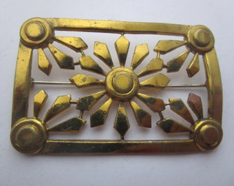 Antique Fancy Brass Brooch