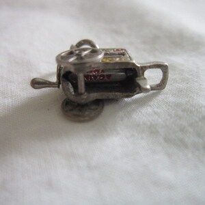 Vintage Sterling Silver RARE Love Spinner Hurdy Gurdy You, only you, and you again Mechanical Charm image 5