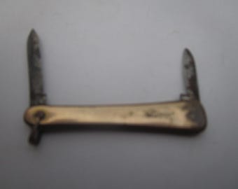 Antique Gold Filled Pocket Watch Fob Folding Knife Hayward