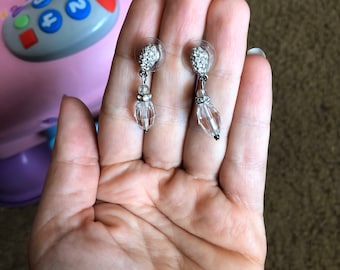 Estate Signed Swarovski Brilliant Crystal Drop Dangle Earrings - Gorgeous!