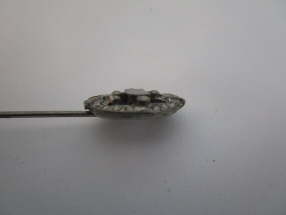 Antique Victorian Silver & Enameled Fancy Stickpin - image 3