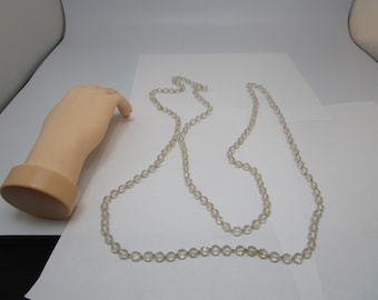 61" long Antique Cut Crystal Glass Necklace