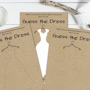 Download Guess the Dress Bridal Shower Game, Bridal Shower Dress Game, Rustic Bridal Shower, Fun Bridal Shower Game BS596