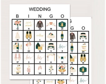 100x Hochzeitsbingo, Hochzeitsbingo, Hochzeitsschauerpreis Spiel, Spaß Hochzeitsbingo, Hochzeitsspiel, Hochzeitsbingo, bs701