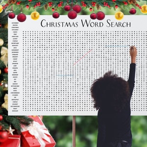 Giant Christmas Word Search, Christmas Game, Printable Xmas Word Search, Large word Search, Christmas, Giant Word Search, Lawn Game TLC727 e