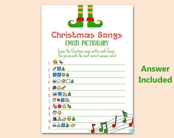 Christmas Song Game, Guess the Christmas Song, Christmas Family Game, Christmas Party Games, Holiday Party Printable, Download TLC659