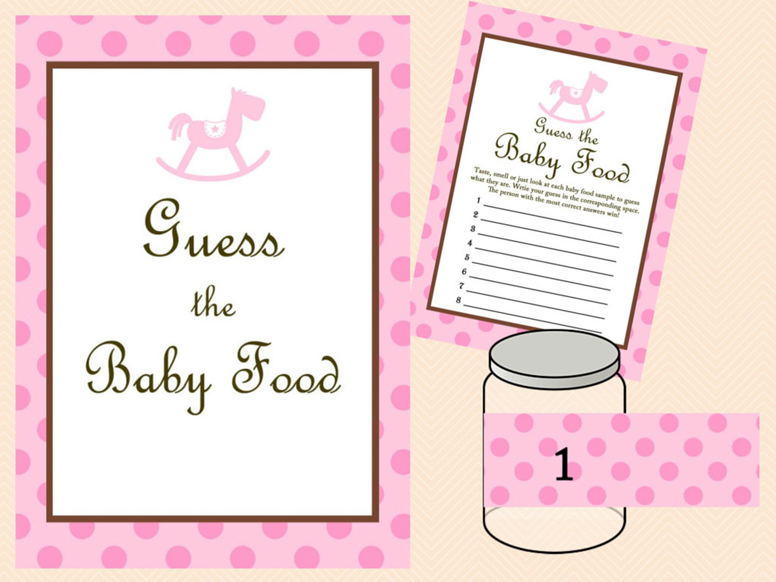 Baby Food Game Baby Food Jar Labels Baby Food Sign Baby Etsy