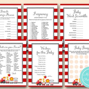 Baby name race, ABC baby name game, Carnival Baby Shower, Circus Baby Shower Games & Activities, Instant Download Games Printable TLC145
