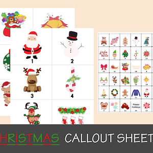 100x Christmas Bingo Cards, Printable Christmas bingo, Christmas Party Game, Fun Christmas games, bingo game for Christmas Party, bs701 image 2