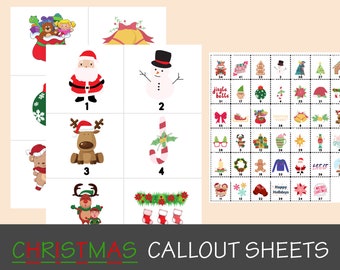 100x Cartões de Bingo de Natal para Download Instantâneo, Bingo de Natal para Impressão, Bingo de Natal para Crianças, Jogo de Bingo para Festa de Natal, BS701