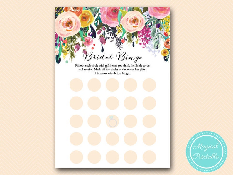 Instant Download Bridal Shower Game Pack Chic Floral Bridal Etsy
