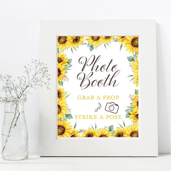Sunflower Photo Booth Props Etsy