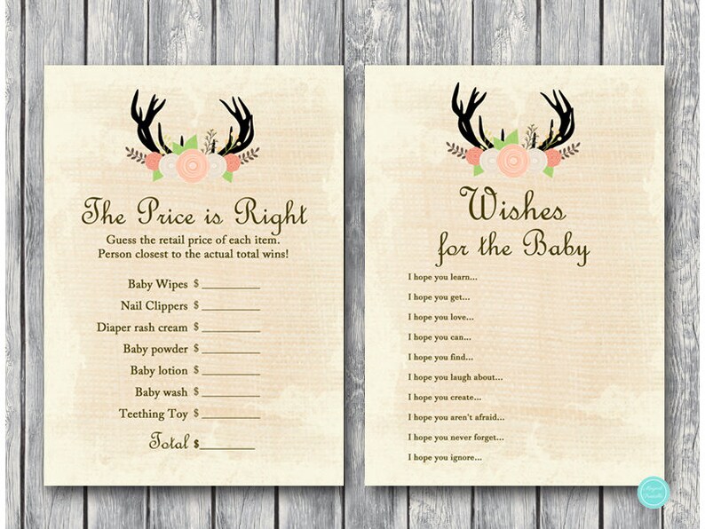 Rustic Baby Shower Games Printable Package Baby Shower Games - Etsy